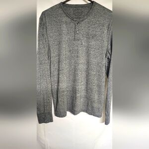 American Eagle Outfitters Gray Long Sleeve Henley